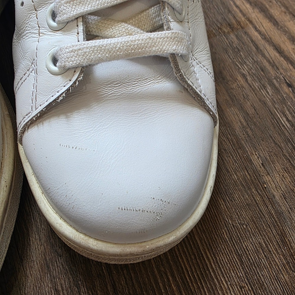 adidas Stan Smith White Green Leather Sneakers Mens size 9.5 - Picture 5 of 13